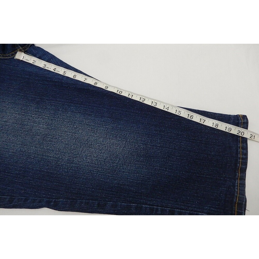 Elite Jeans Women Jeans Plus Sz 21/22 Flared High Rise Dark Wash Stretch Crop - Picture 6 of 8